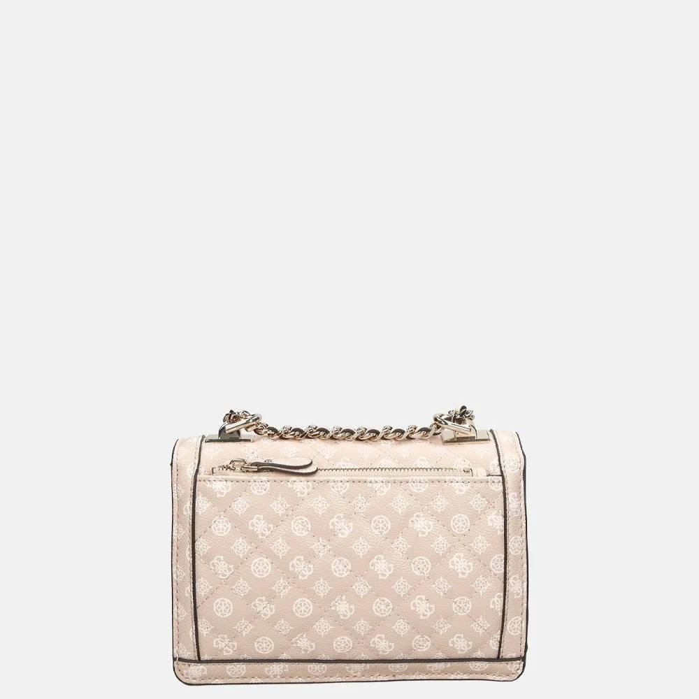 Guess Abey Convertible crossbody tas light rose logo bij Duifhuizen