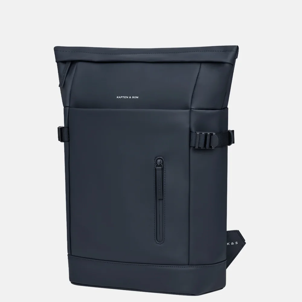 Kapten & Son Helsinki 2.0 laptoprugzak 15 inch navy blue bij Duifhuizen