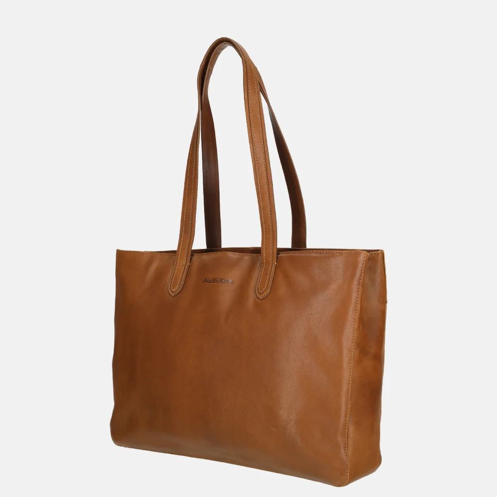 Plevier Burns shopper 16 inch cognac bij Duifhuizen