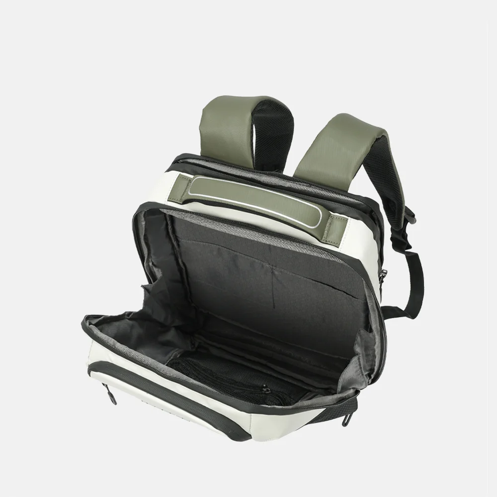 Hedgren Comby laptoprugzak 15.6 inch vaporous grey/olive bij Duifhuizen