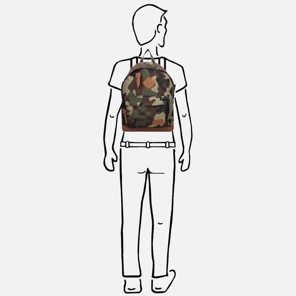 Enrico Benetti rugzak small camouflage bij Duifhuizen