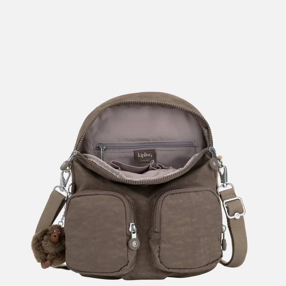 Kipling Firefly Up rugzak true beige bij Duifhuizen
