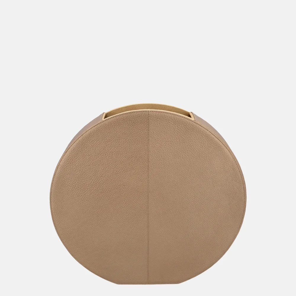 Chamada leren vaas effen medium koper bij Duifhuizen