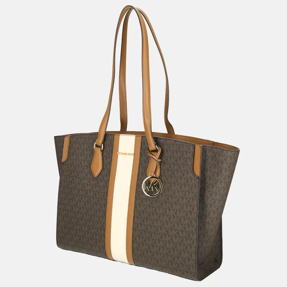 Michael Kors Becca tote shopper L brown/acorn bij Duifhuizen