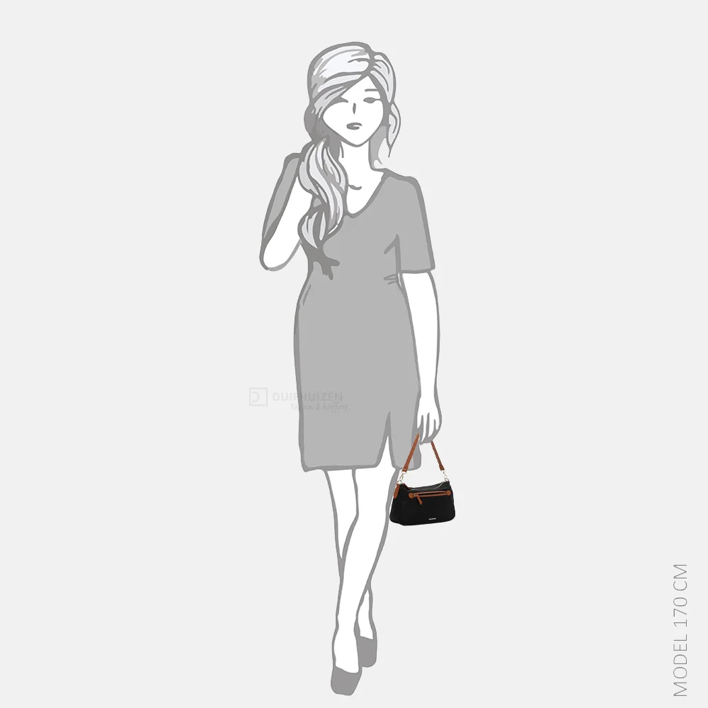 Emily & Noah Jarina crossbody tas zwart bij Duifhuizen