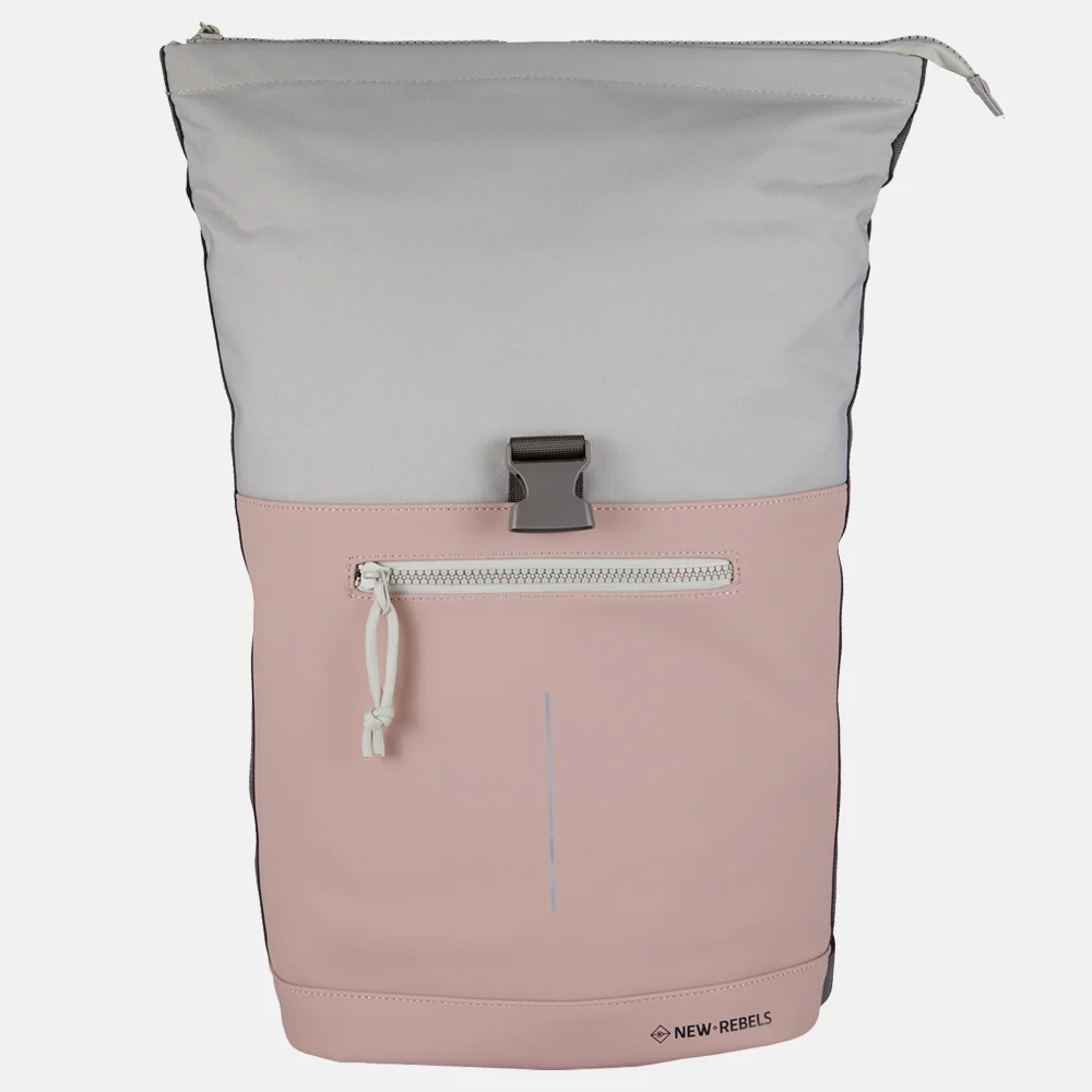 New Rebels Backham laptoprugzak 15 inch L old pink bij Duifhuizen