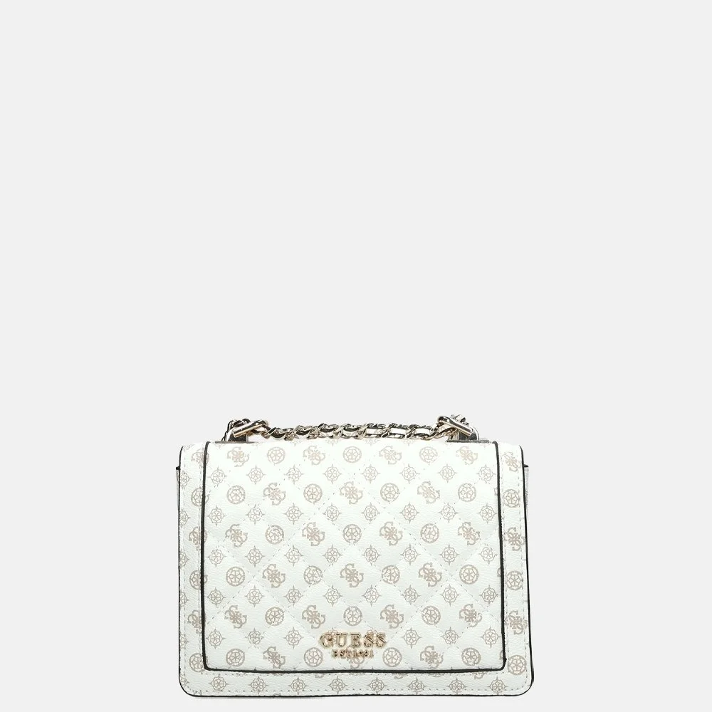 Guess Abey Convertible crossbody tas white logo bij Duifhuizen