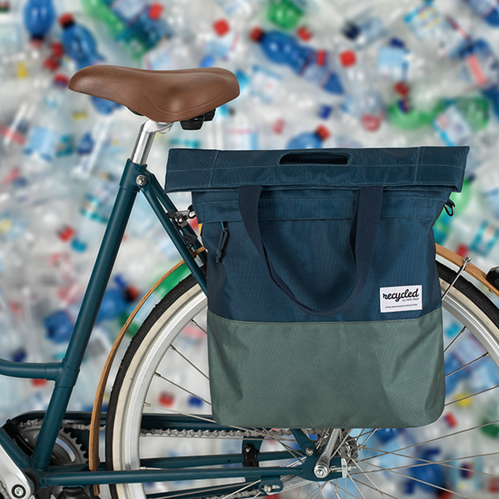 Urban Proof shopper/fietstas blue green bij Duifhuizen