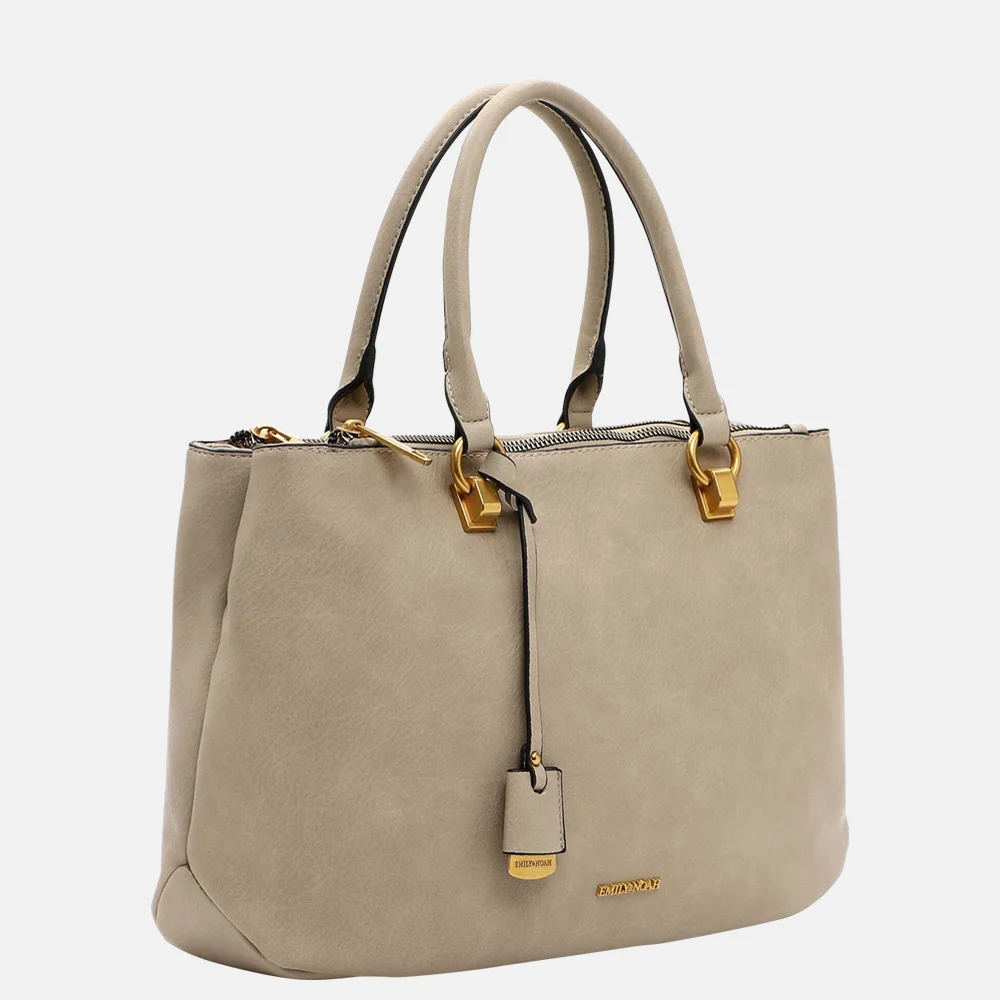 Emily & Noah Danika handtas M dark taupe bij Duifhuizen