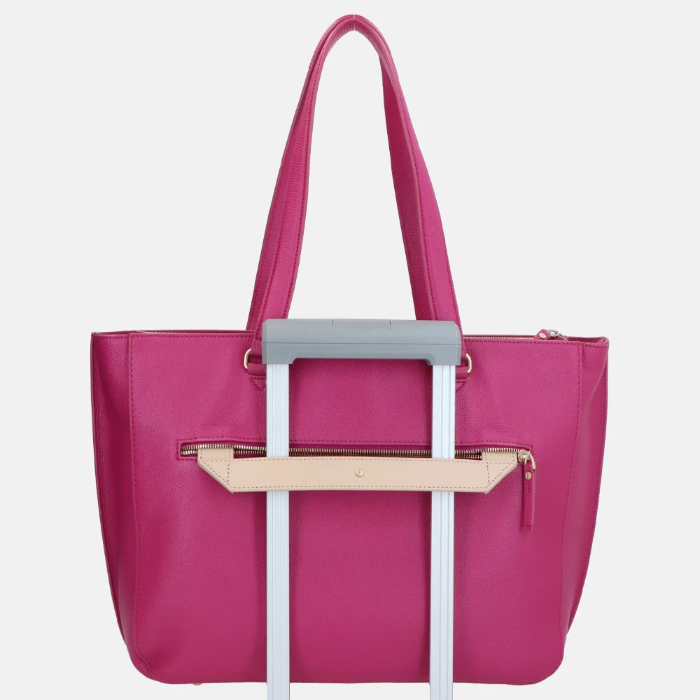 FMME Caithy laptoptas 15 inch fuchsia bij Duifhuizen