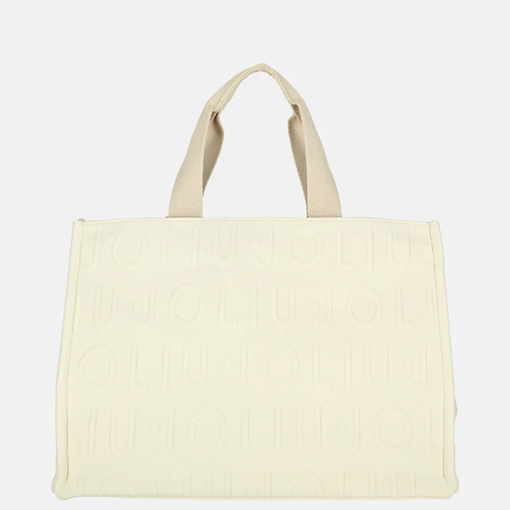 Liu Jo Logo handtas white cream bij Duifhuizen