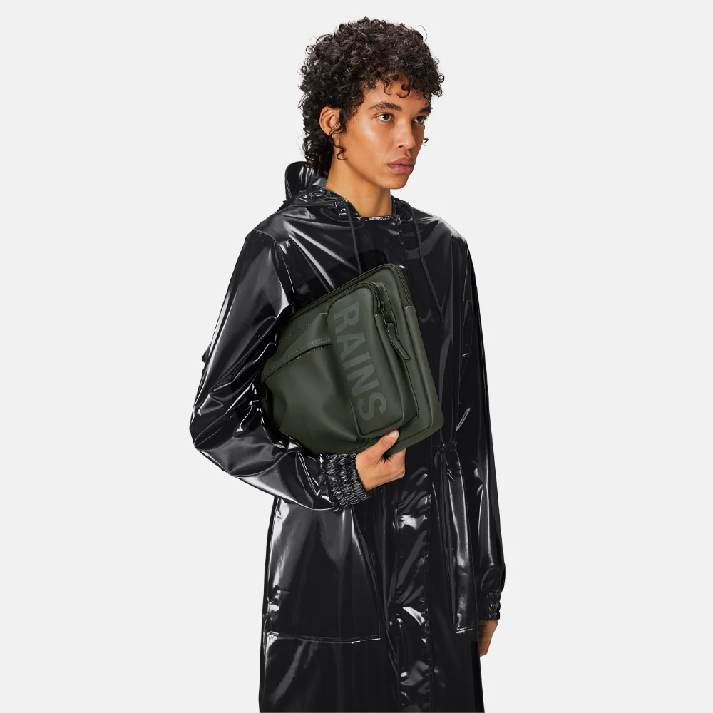 Rains Texel laptophoes 14 inch green  bij Duifhuizen