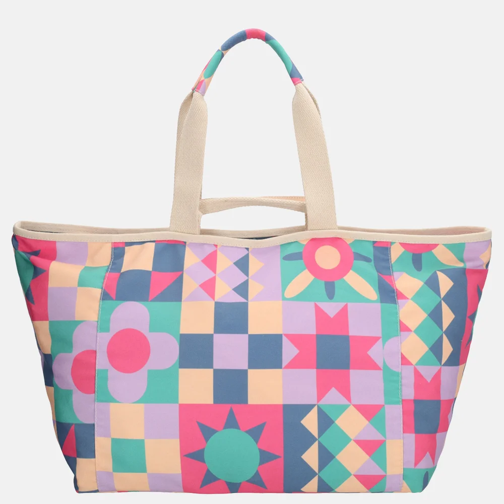 Zebra Trends strandtas multi geoprint bij Duifhuizen