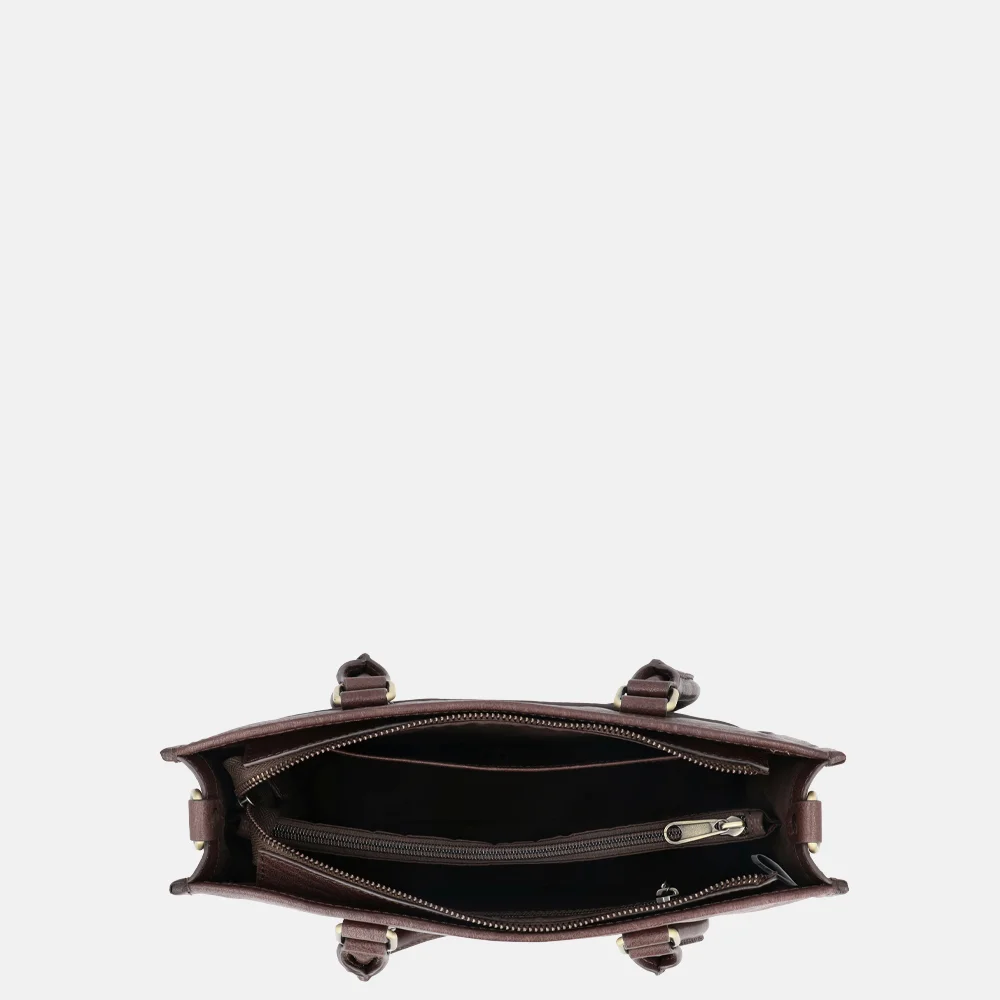 Hide & Stitches Jura handtas M donkerbruin bij Duifhuizen