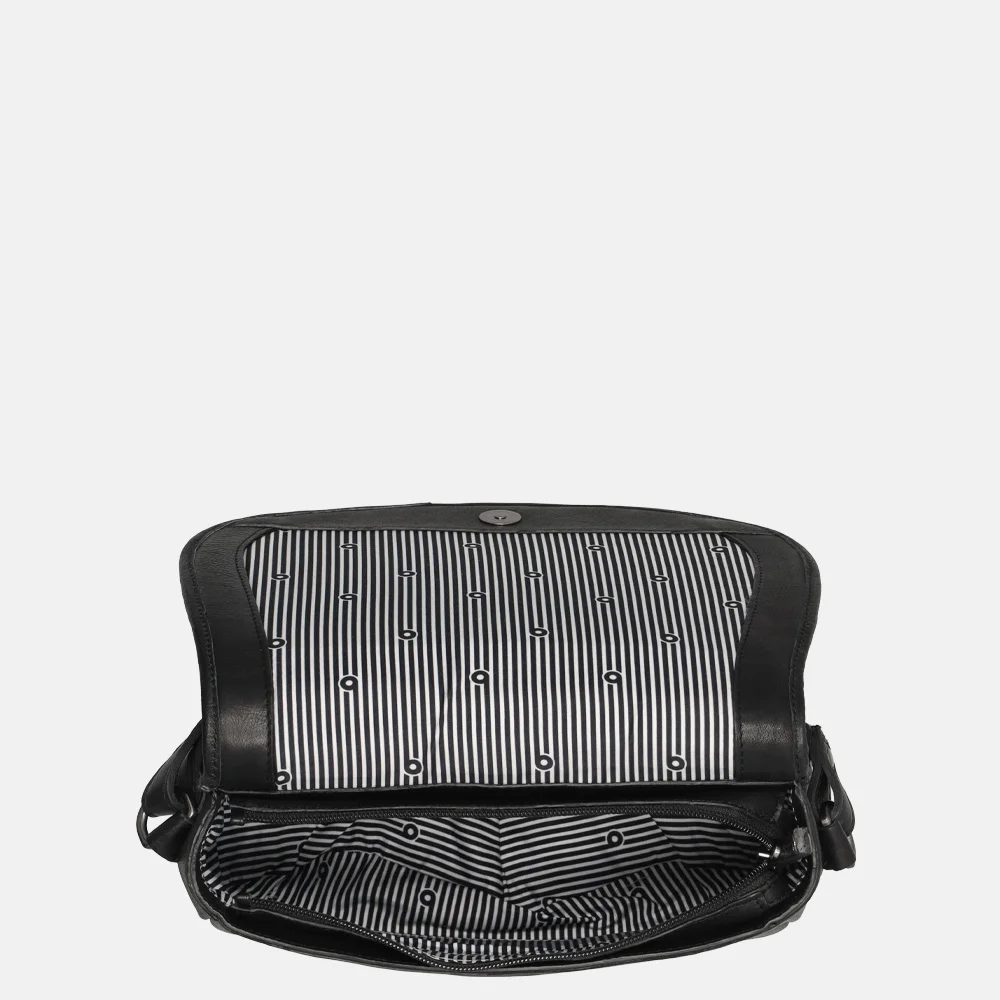 Berba Lucca saddle bag crossbody tas zwart bij Duifhuizen