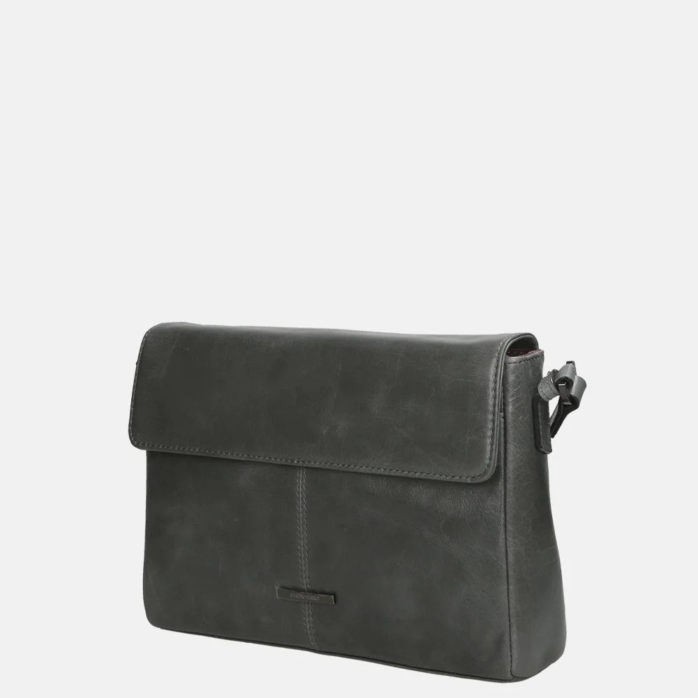Claudio Ferrici Pelle Vecchia crossbody tas M smoke bij Duifhuizen