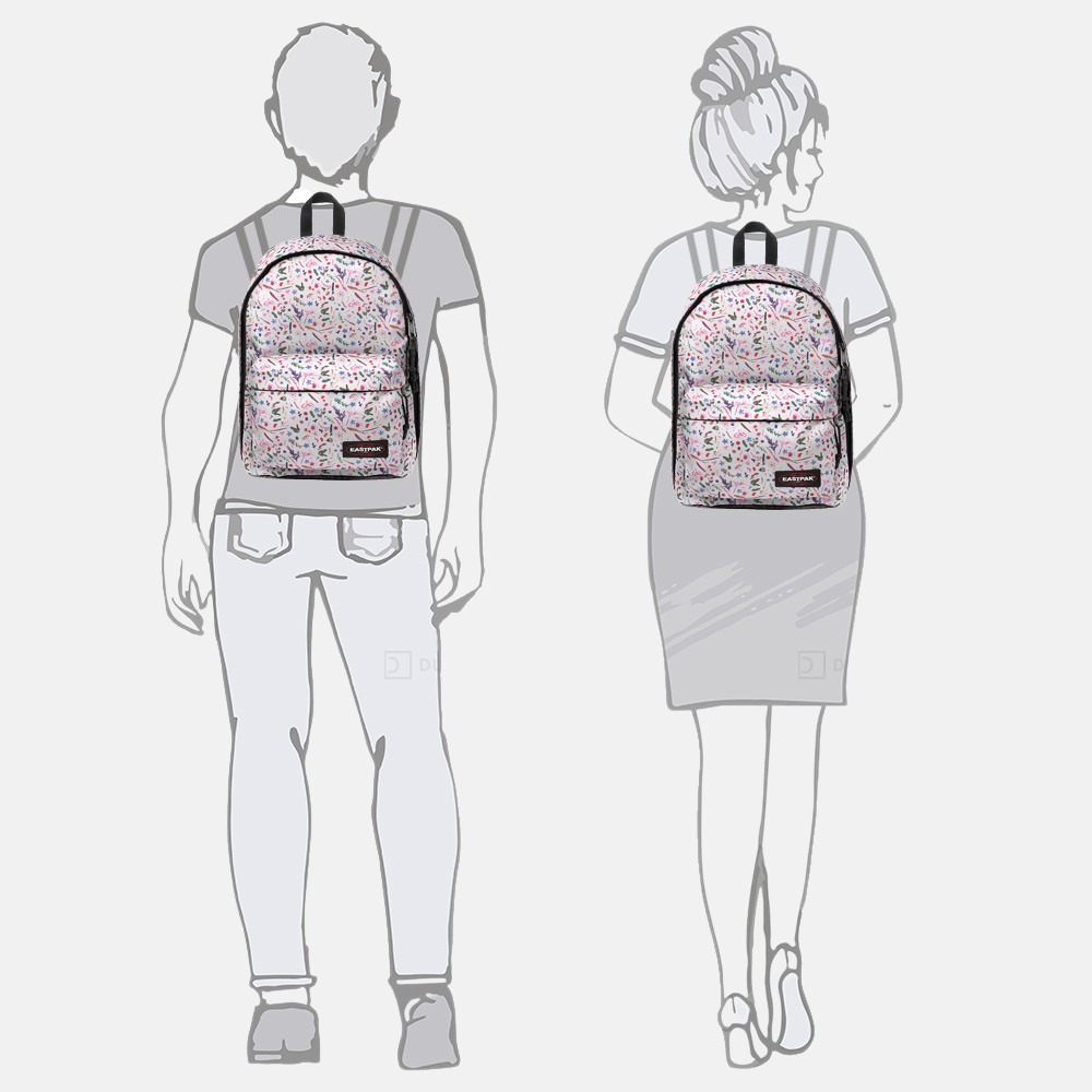 Eastpak Out of Office rugzak 14 inch herbs white bij Duifhuizen