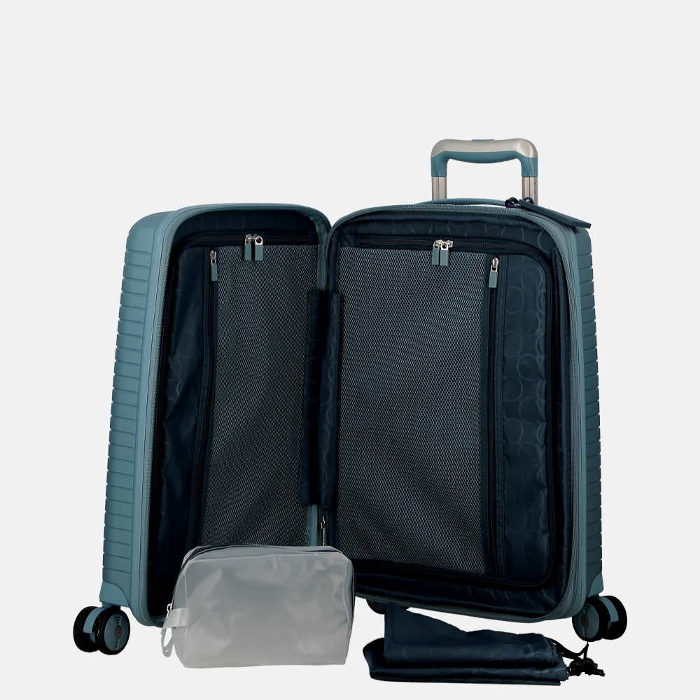 Jump Evae handbagage koffer 55 cm expandable blueciel bij Duifhuizen