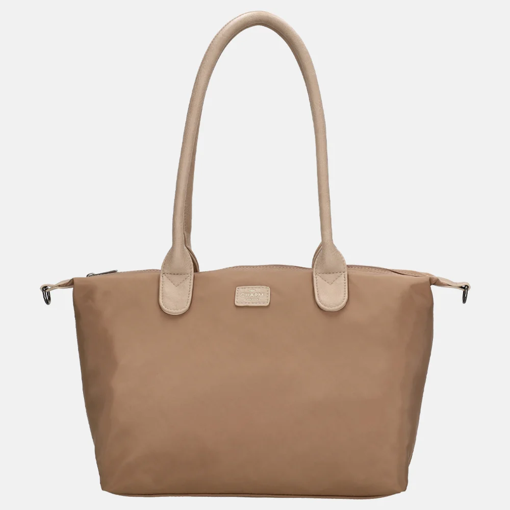 Charm London Buckingham Mono shopper M lichttaupe bij Duifhuizen