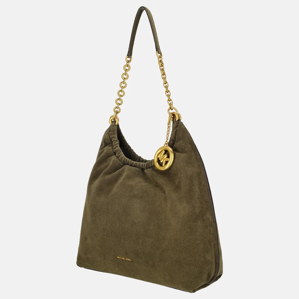 Michael Kors Indie cinch schoudertas L loden bij Duifhuizen