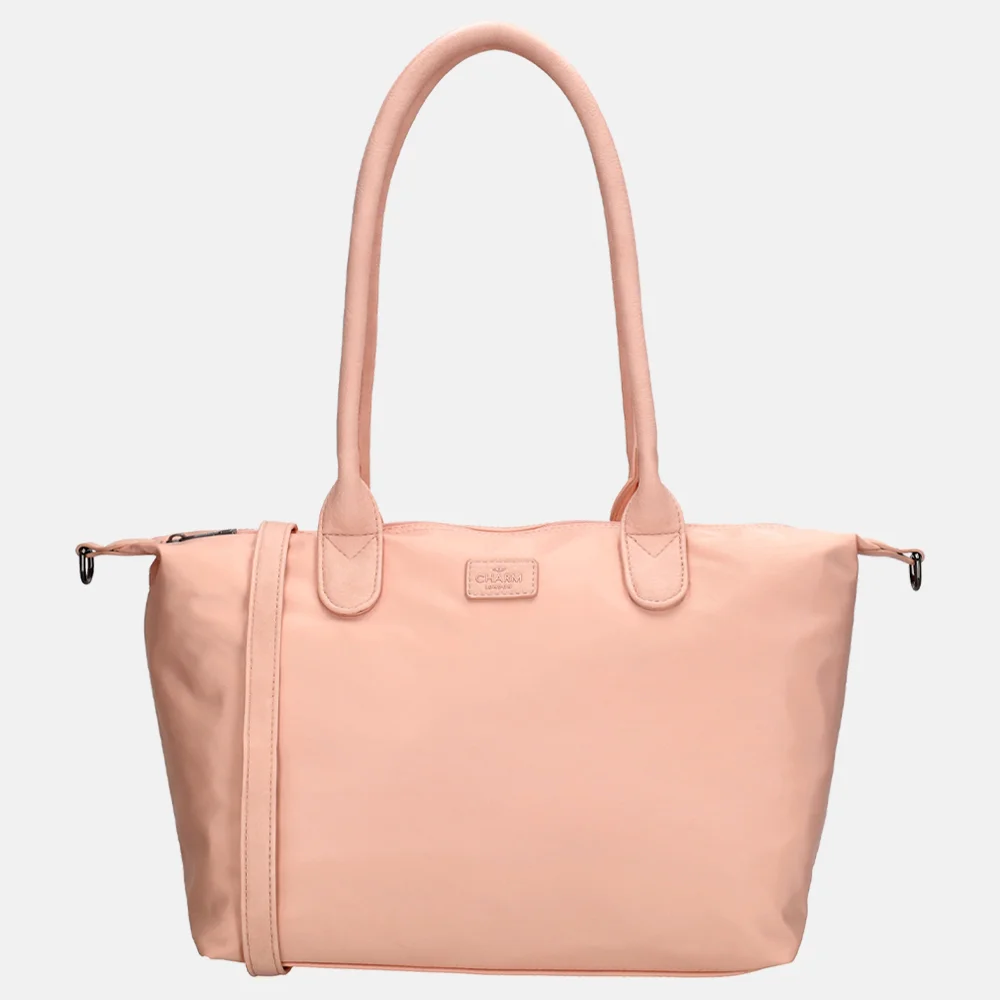 Charm London Buckingham Mono shopper M lichtroze bij Duifhuizen