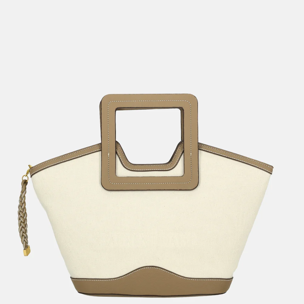 Laurent David Cato handtas taupe bij Duifhuizen