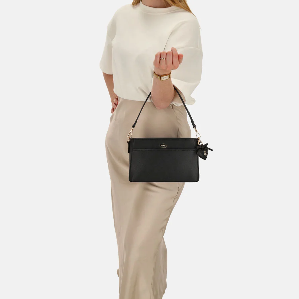 Charm London Cambridge crossbody tas zwart bij Duifhuizen
