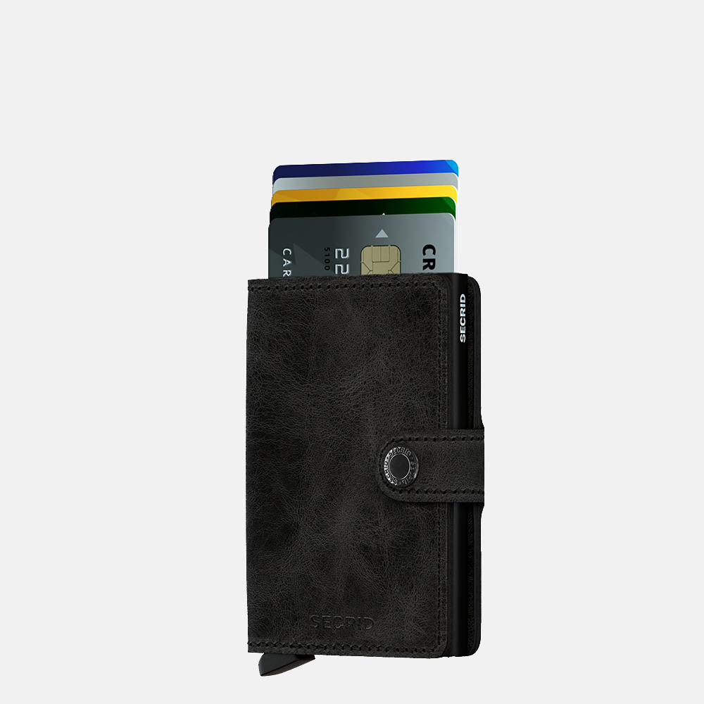 Secrid Miniwallet pasjeshouder black vintage bij Duifhuizen