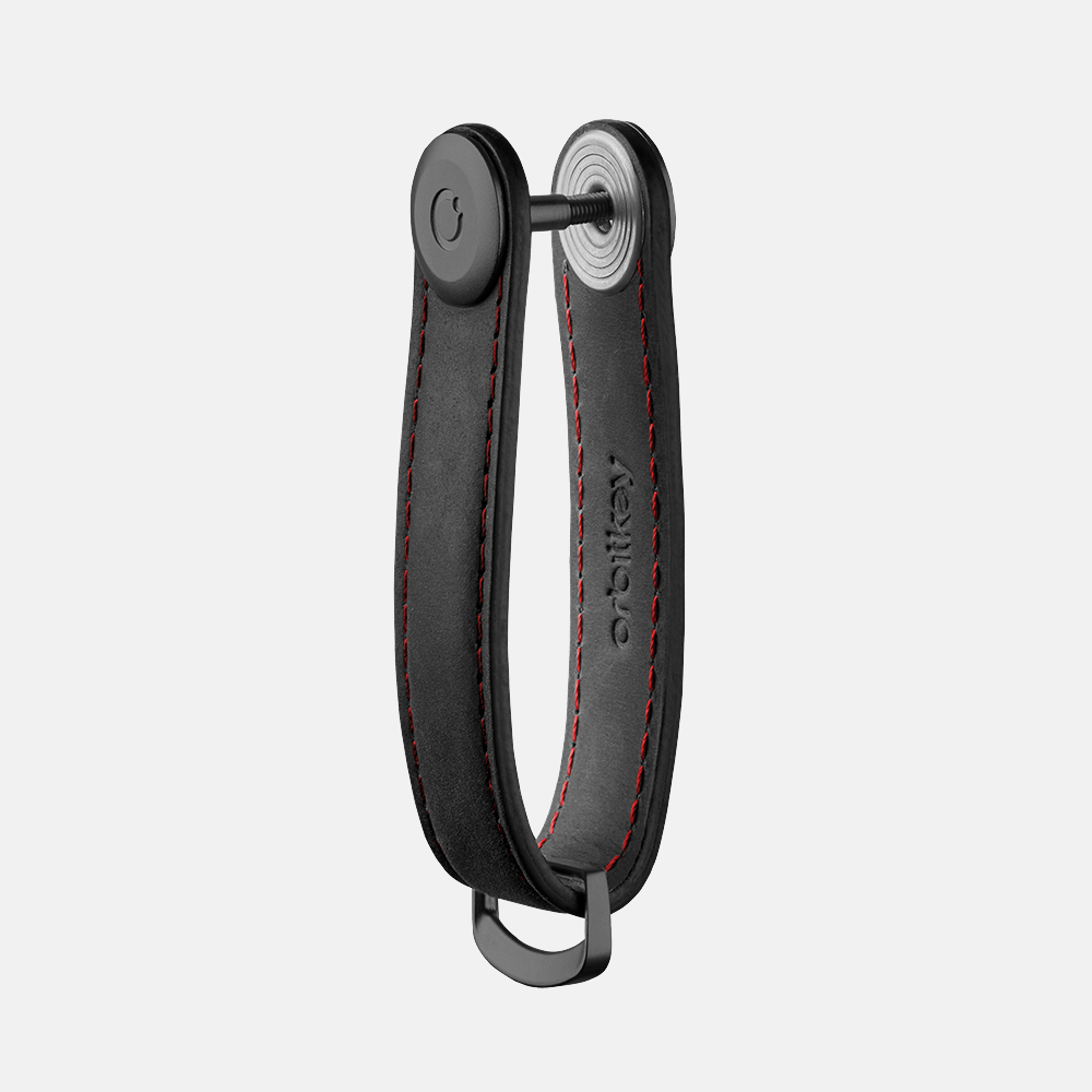 Orbitkey Organis 2.0 Crazy Horse obsidian black/red bij Duifhuizen