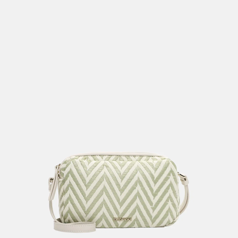 Emily & Noah Raffia crossbody tas pistachio