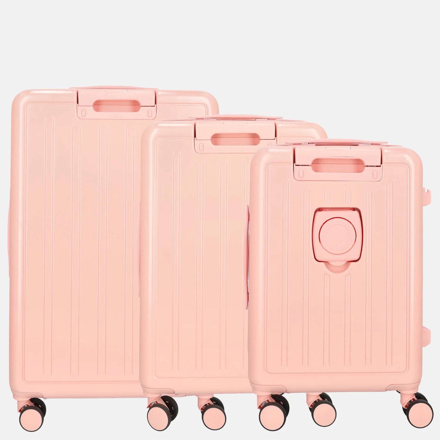 Enrico Benetti Romero 3-delig kofferset 74 cm pink bij Duifhuizen
