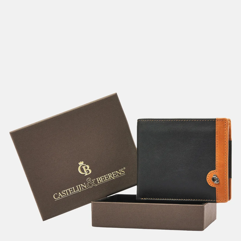 Castelijn en Beerens 80 year Jubileum billfold zwart/cognac bij Duifhuizen