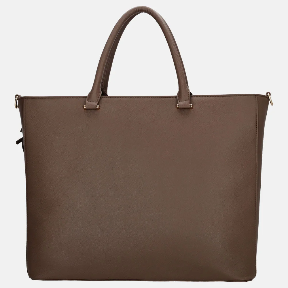 Charm London handtas 15 inch mocca bij Duifhuizen