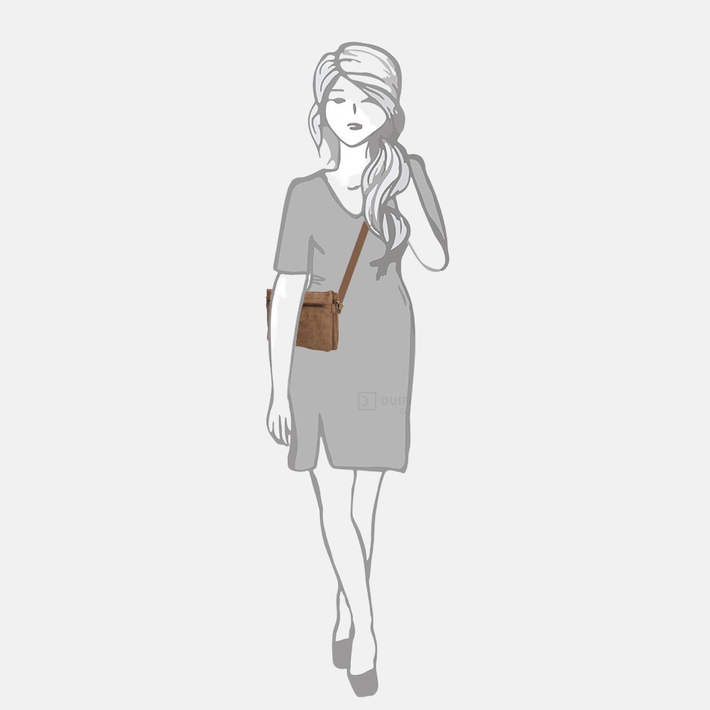 Enrico Benetti Nouméa crossbody tas camel bij Duifhuizen