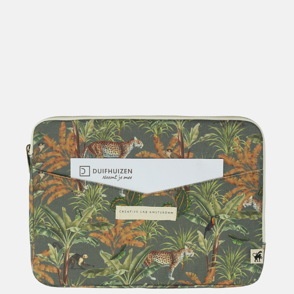 Creative Lab Amsterdam laptophoes 13/14 inch mighty jungle bij Duifhuizen