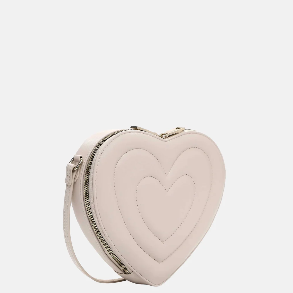 Emily & Noah Julia crossbody tas hart beige bij Duifhuizen
