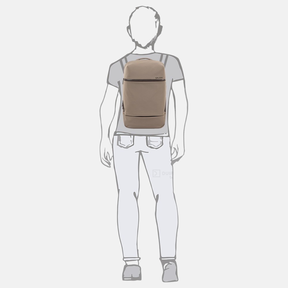 Salzen Savvy rugzak 15.6 inch hammada brown bij Duifhuizen