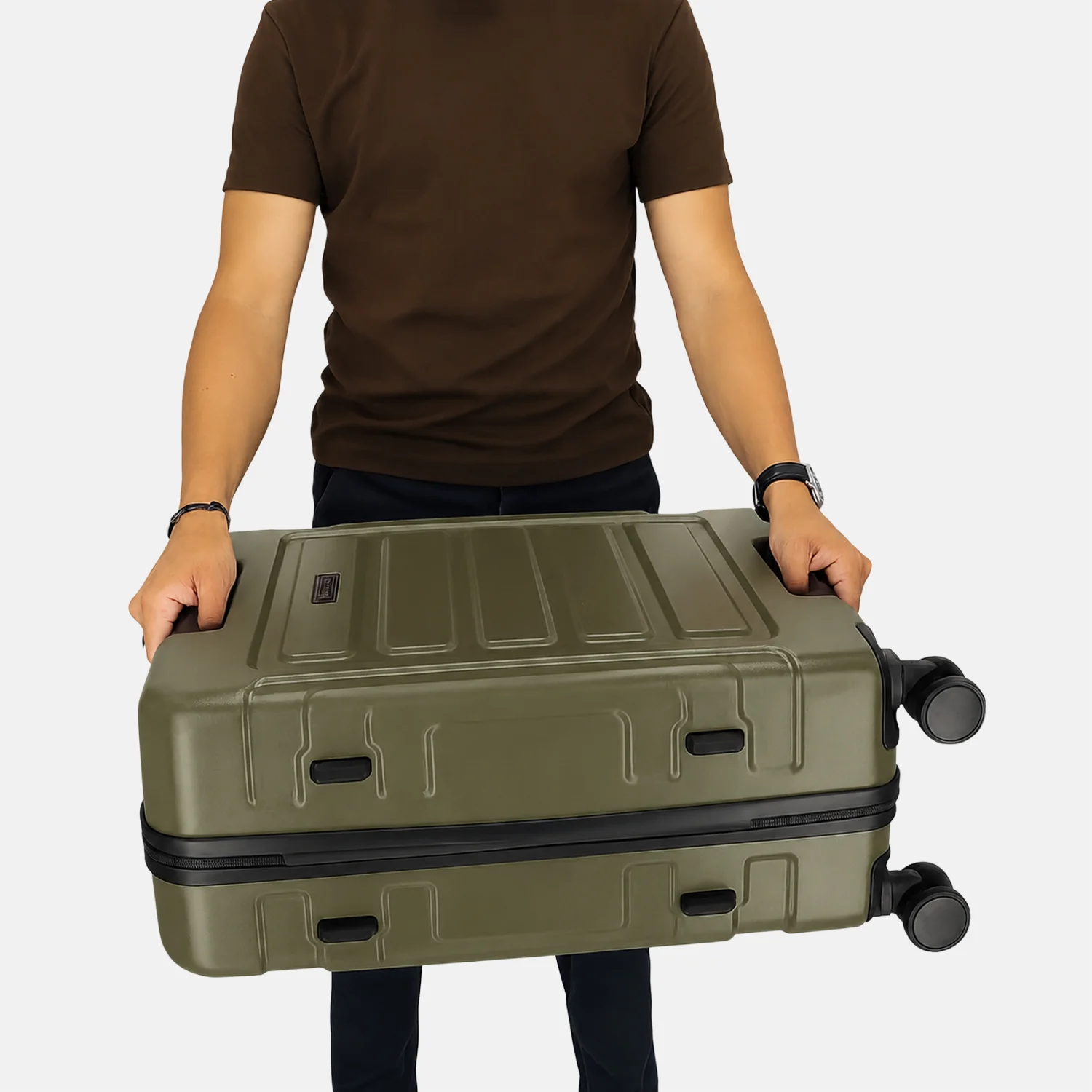 Enrico Benetti Aspen 3-delig kofferset 76 cm olive bij Duifhuizen
