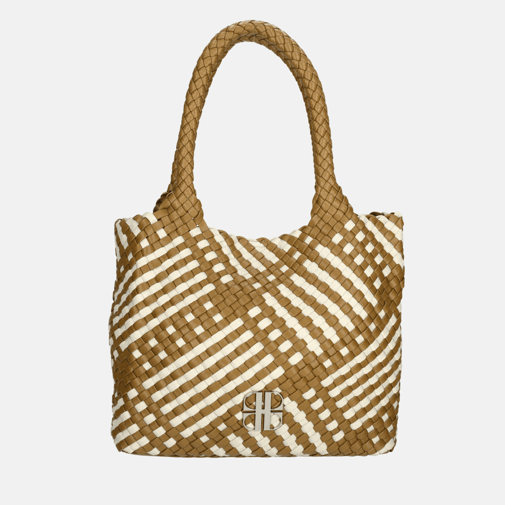 Laurent David shopper taupe bij Duifhuizen