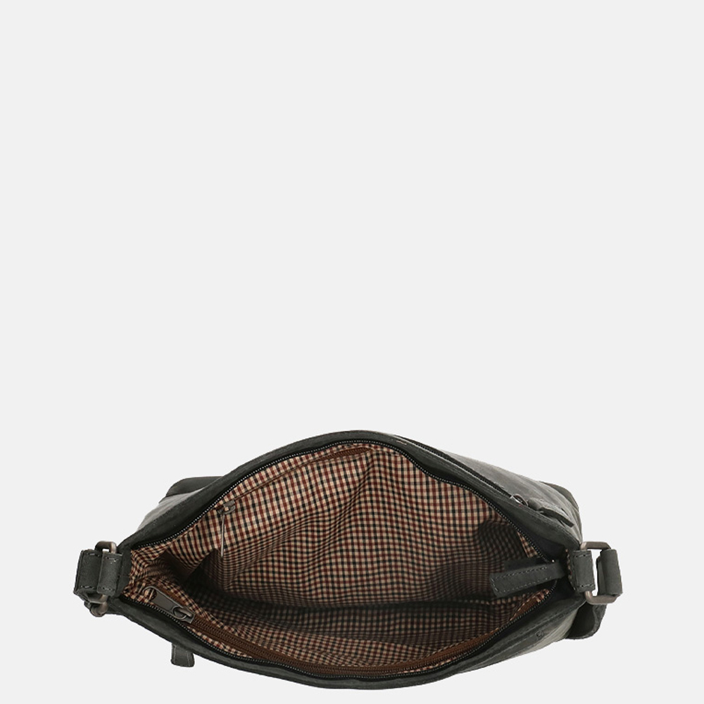 Hide & Stitches Idaho schoudertas black bij Duifhuizen