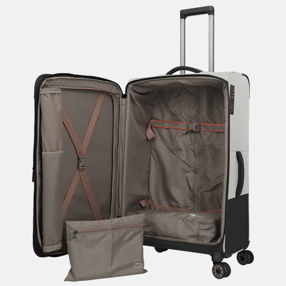 Travelite Crosslite 5.0 reiskoffer 77 cm beige bij Duifhuizen