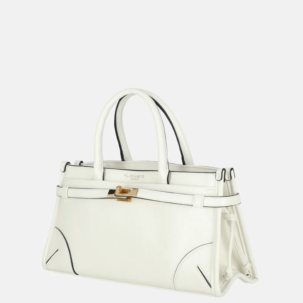 Flora & Co handtas lak white bij Duifhuizen