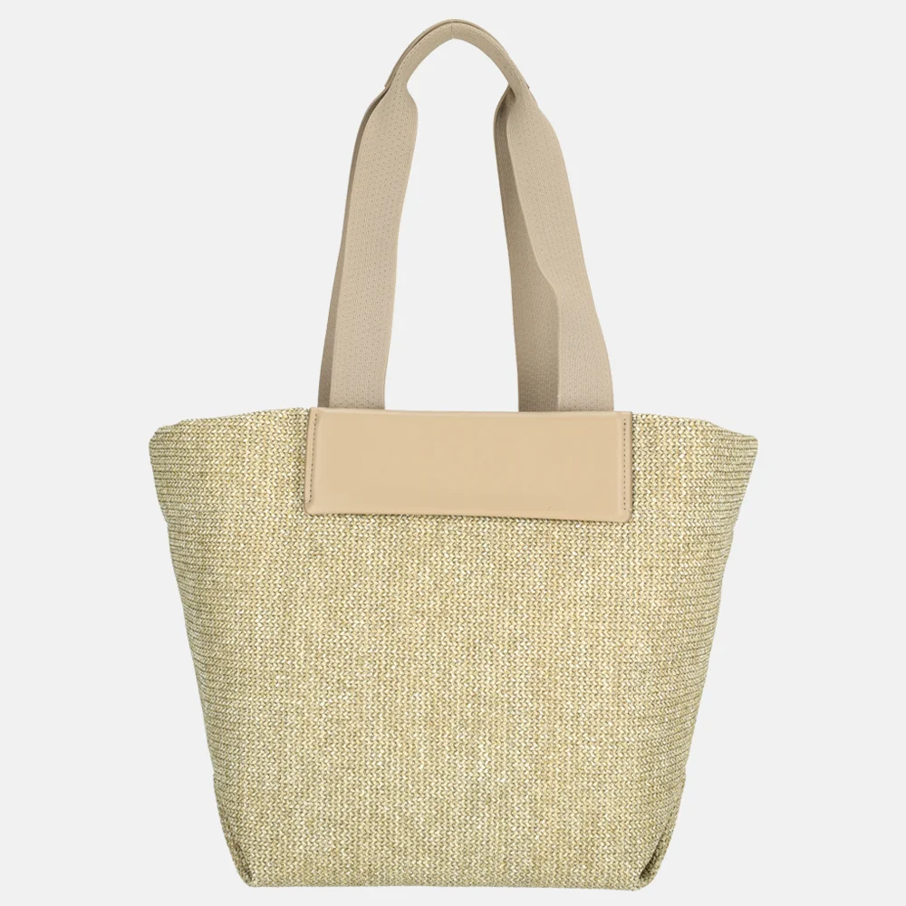 Calvin Klein Raffia shopper M crockery bij Duifhuizen
