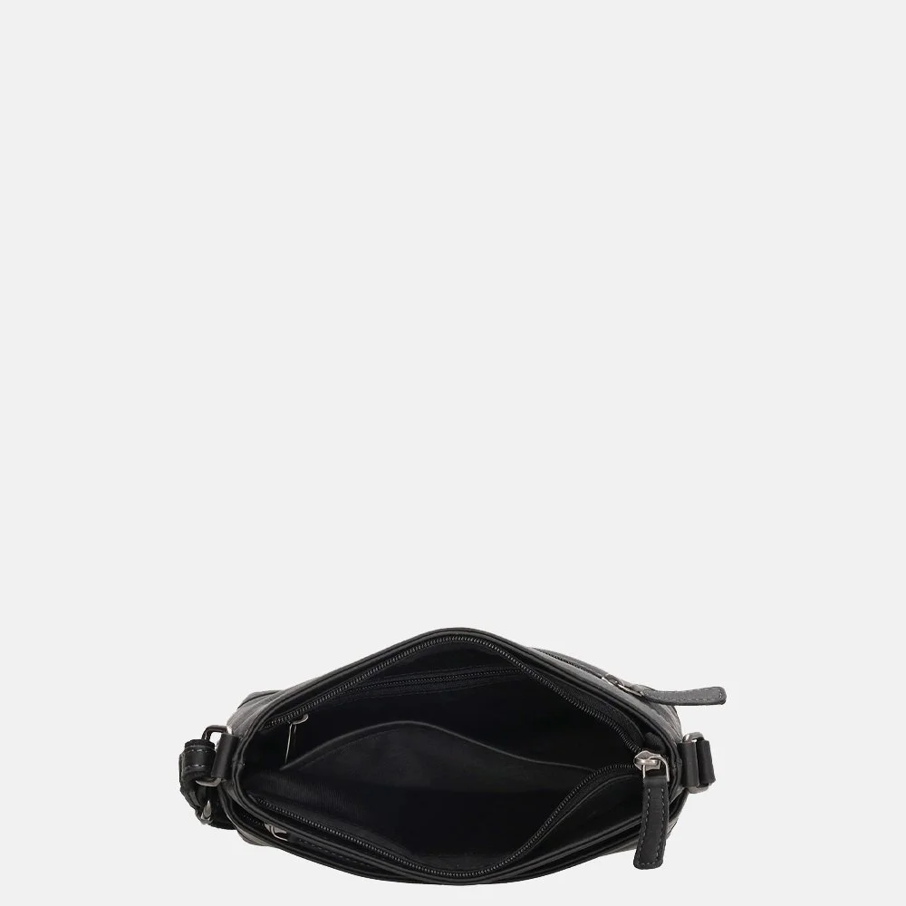 Hide & Stitches Japura crossbody tas zwart bij Duifhuizen