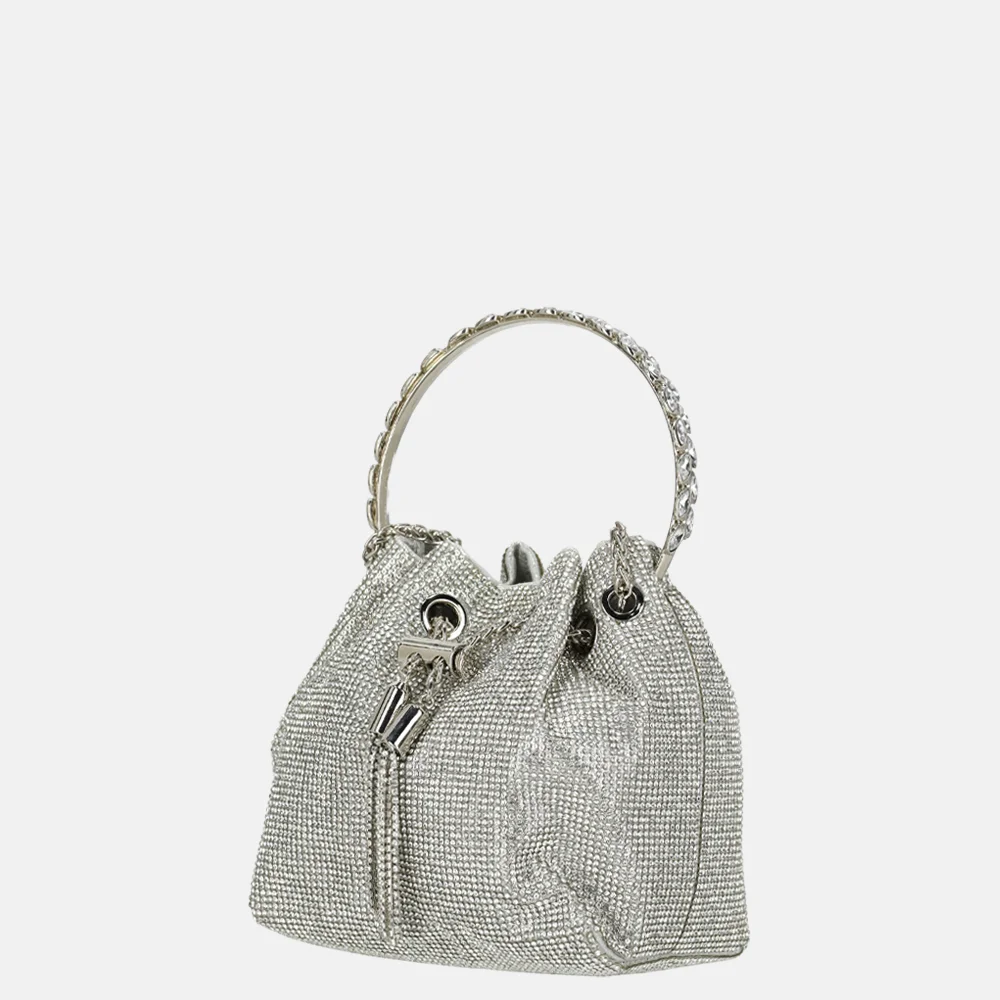 Firenze Reticule strass handtas silver bij Duifhuizen