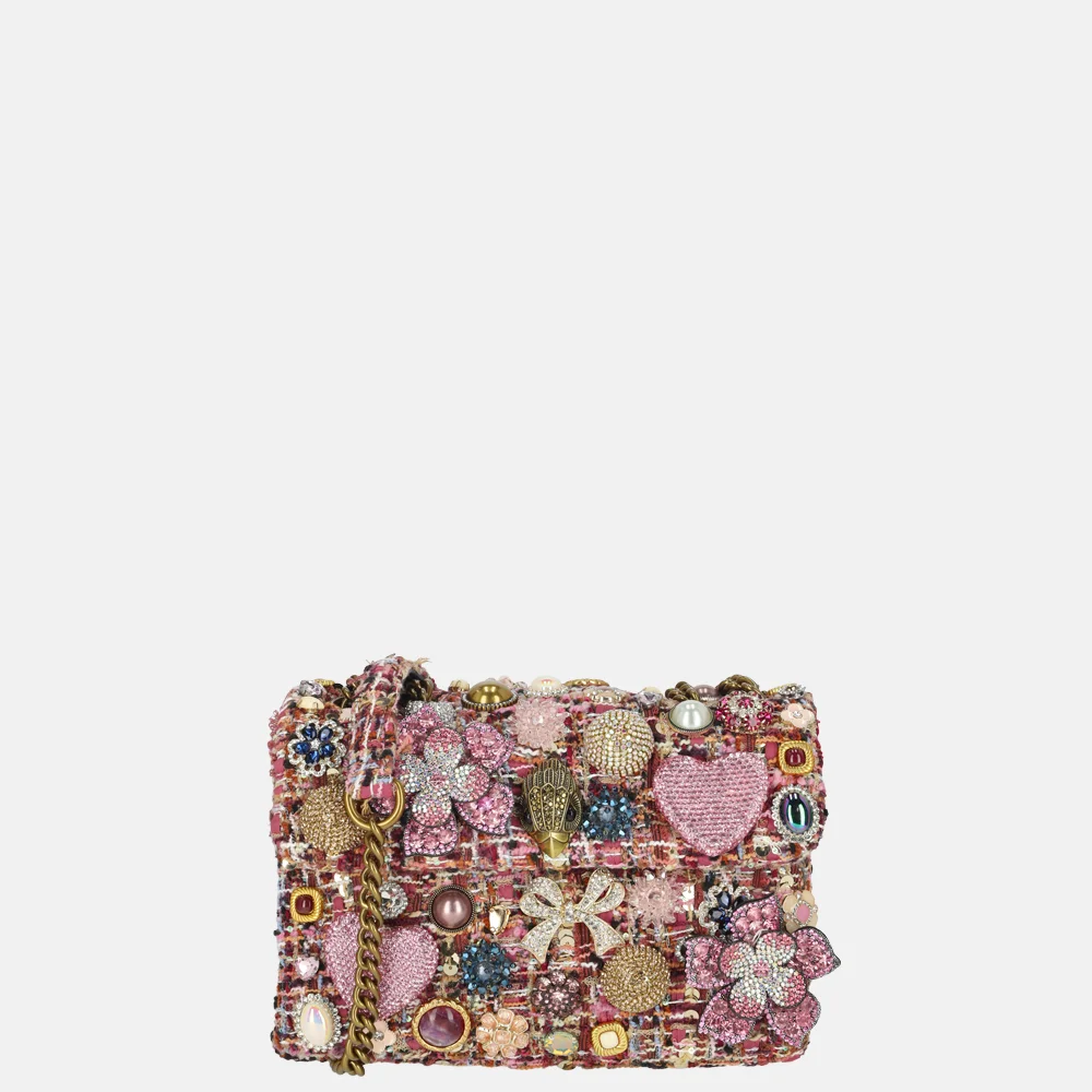 Kurt Geiger Kensington Tutti Frutti schoudertas M pink comb bij Duifhuizen