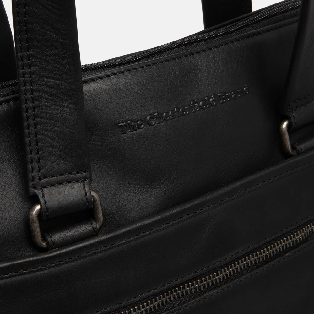 Chesterfield Elvas laptoptas 14 inch black bij Duifhuizen