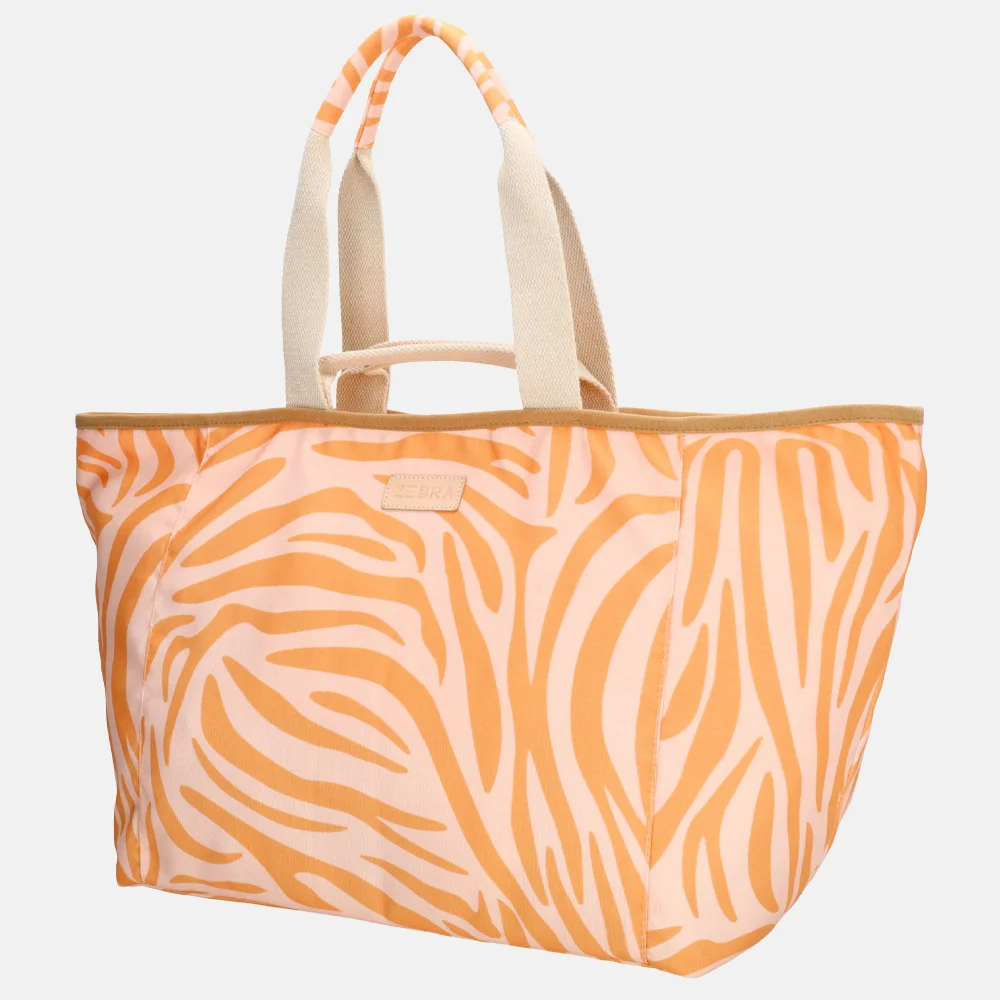 Zebra Trends strandtas zebra orange bij Duifhuizen
