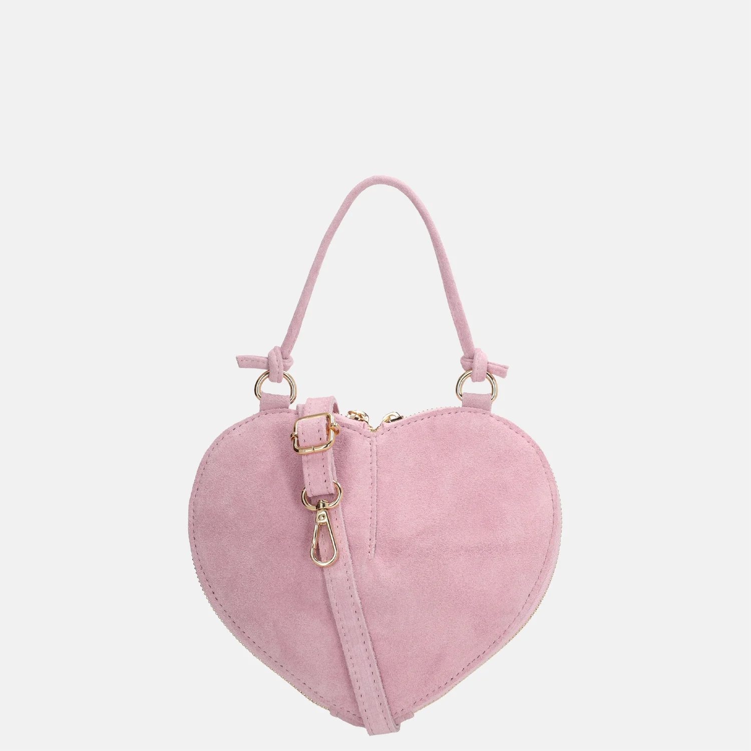 Charm London clutch suede roze