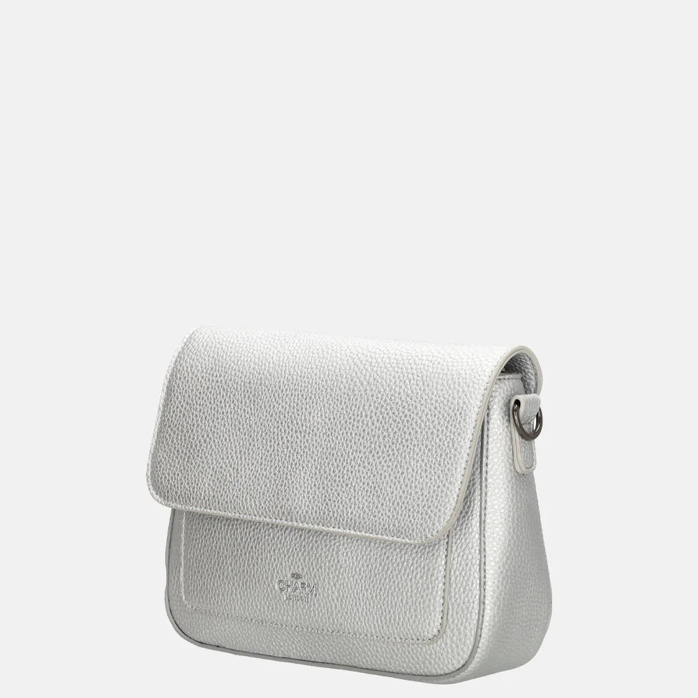 Charm London crossbody tas silver bij Duifhuizen